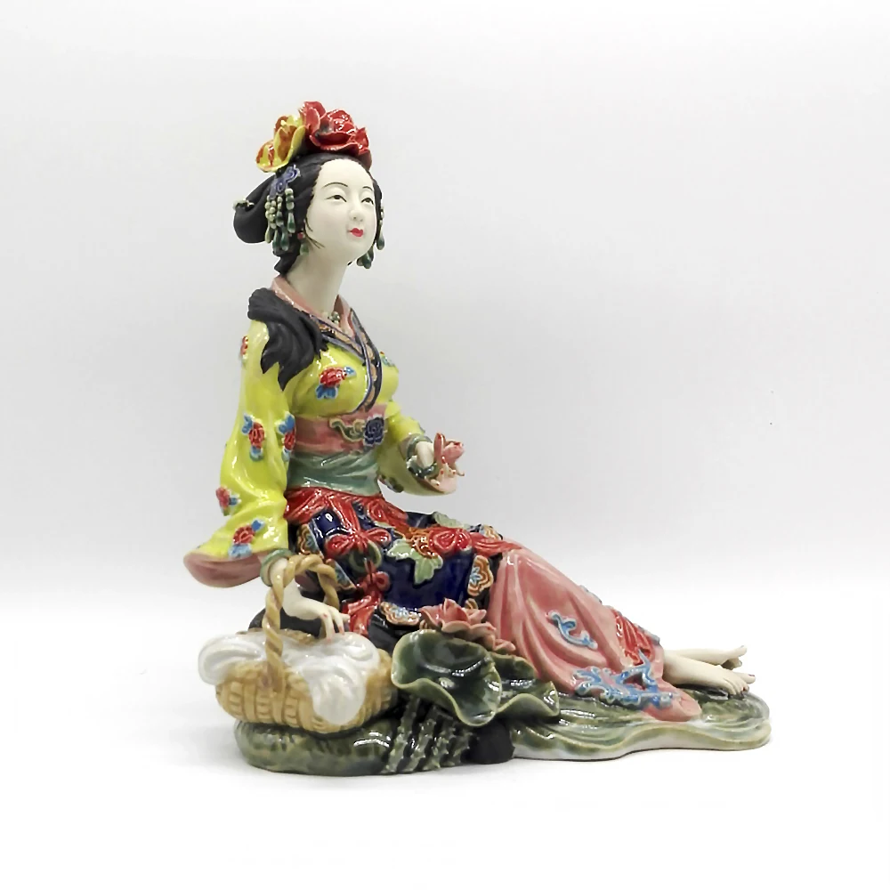 Коллекционная статуэтка женщины в китайском стиле фарфор керамика продаже|figurine