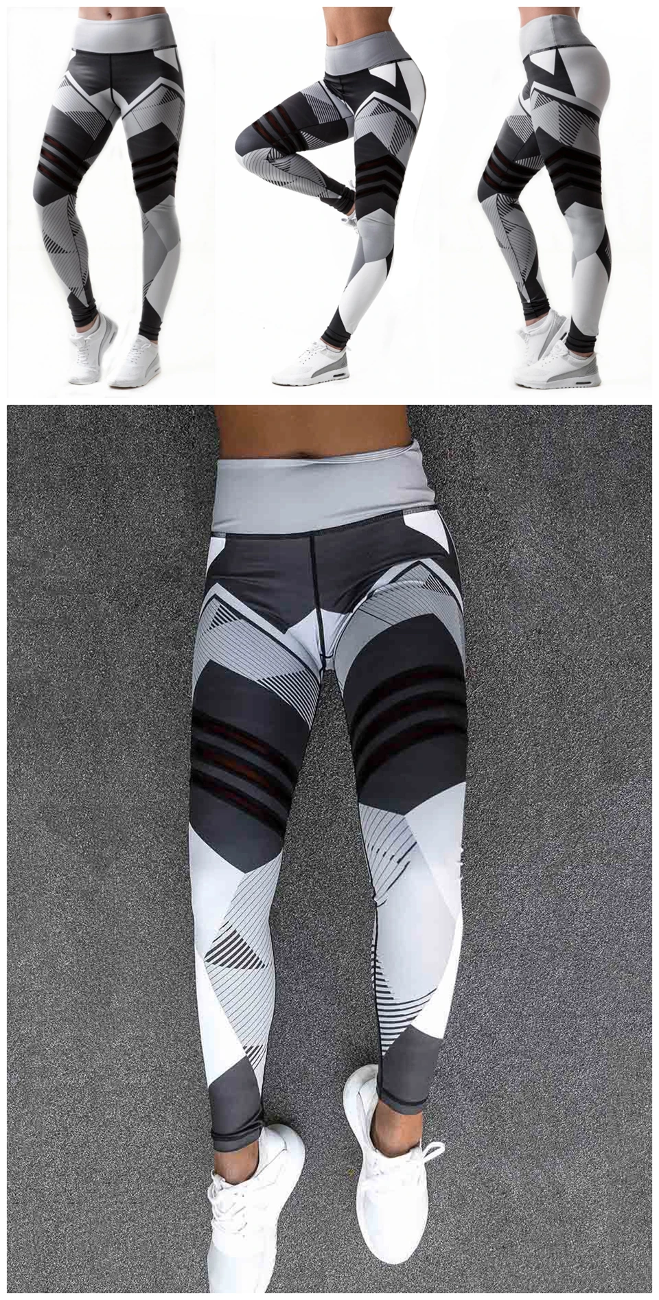 Yoga Pants Striped Fitness Leggings Women Breathable Gym Tight Push Up Stretchy Running Pants Women High Waist Yoga Leggings