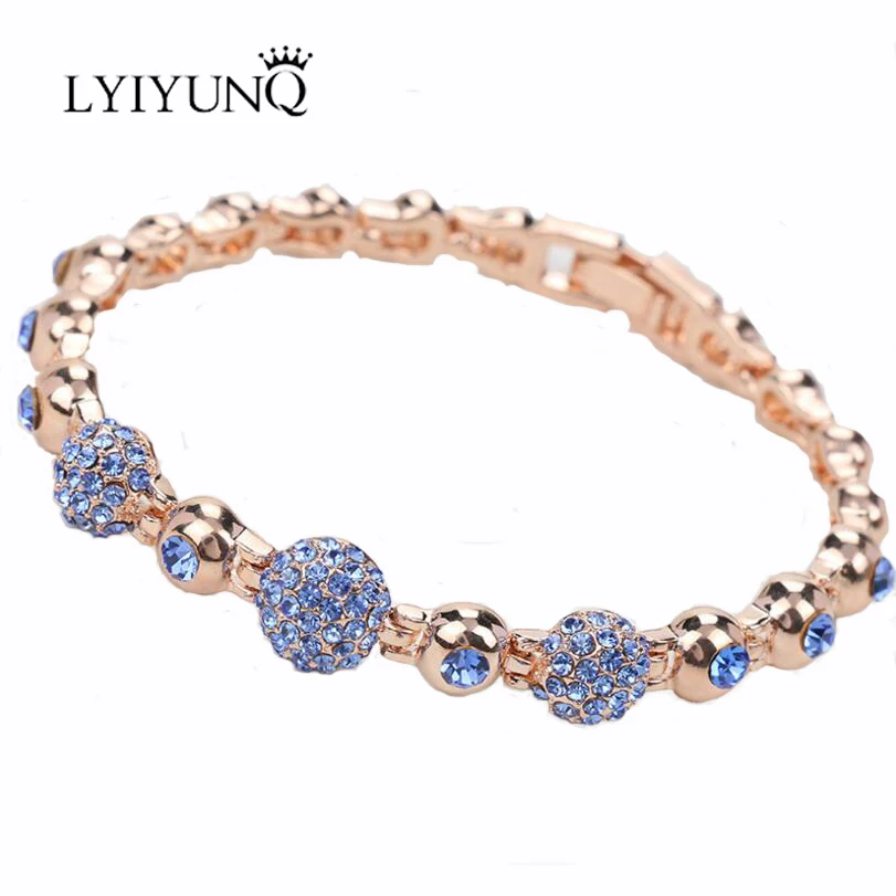 LYIYUNQ Новый старинные амулетные браслеты для женщин классический золотой цвет