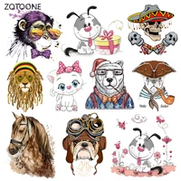 zotoone horse stripes iron on transfer patches on clothing diy dog patch heat transfer for clothes for t shirts girl sticker i