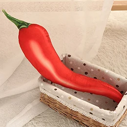 105cm chili Имитация плюшевых овощей Тыква колокольчик перец чили Горькая тыква Полотенце Тыква огурец мягкие подушки в виде продуктов диванная подушка реквизит - Цвет: 105cm chili