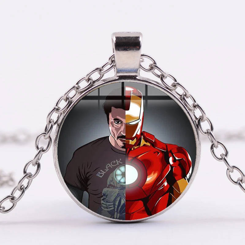 SONGDA Marvel Железный человек Tony Stark Arc ожерелье в виде реактора стеклянный кабошон кулон Мстители 4 эндшпиль квантовое царство фильм сувенир