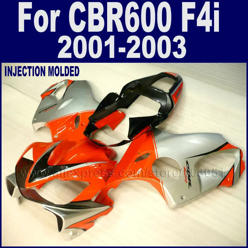 Набор обтекателей для мотоцикла на заказ Honda CBR 600 F4i 01 02 03 Cbr 2001 2002 2003 серебристо