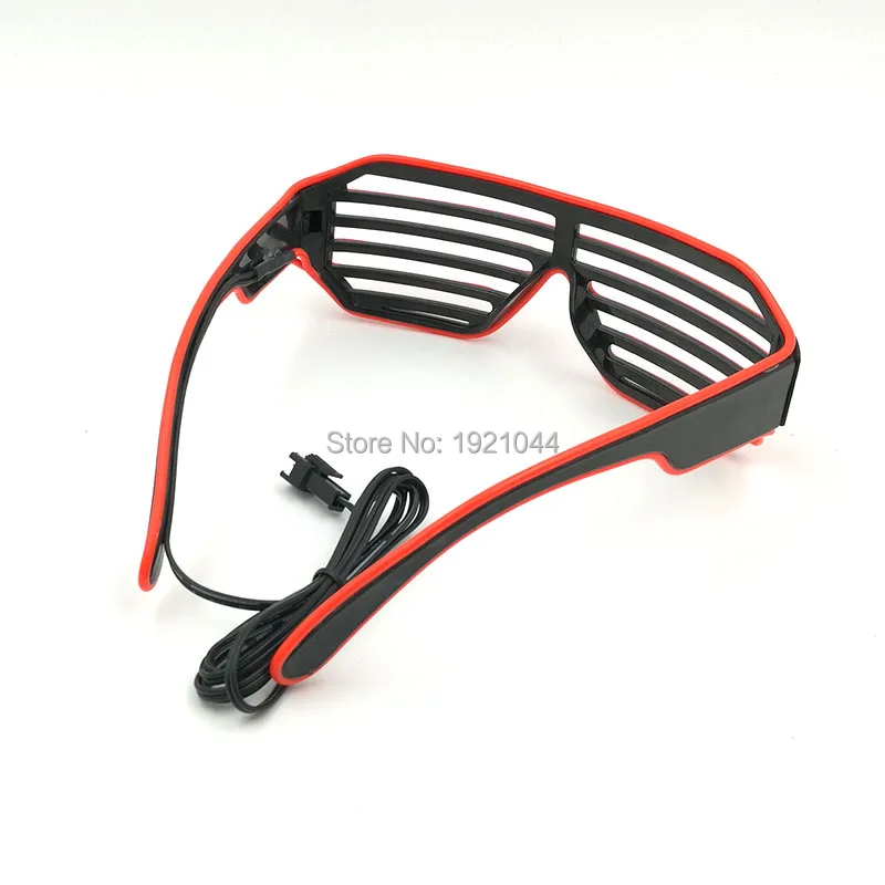 50 шт. оптовая продажа EL проволока светящаяся форма затвора очки 10 цветов выбор