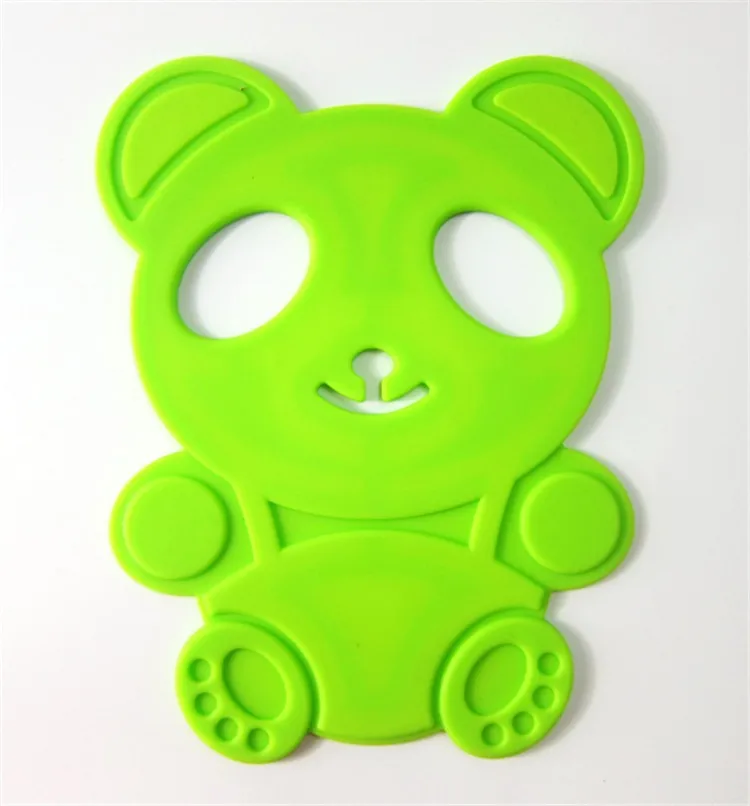 

100 pcs Little Bear silicone placemats insulation pad restaurant eat mat no-slip baking mat