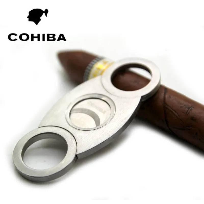 COHIBA Zebra-stripe Pattern Cigar Cutter Stainless Steel Thick Use Sharp | Дом и сад