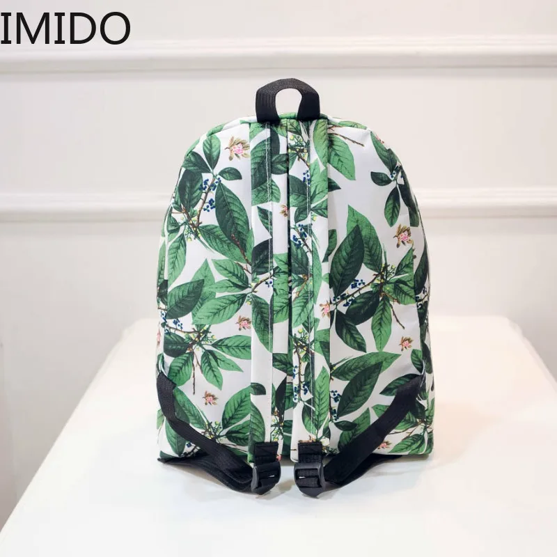 IMIDO модные новые брендовые холщовые женские рюкзаки с цветочным принтом женская