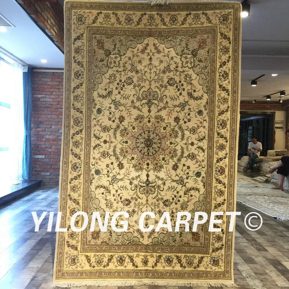 Yilong 4 'x 6' Традиционный китайский шерстяной ковер Изысканный тонкий мягкий