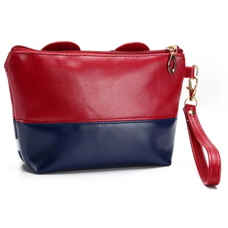 Женская дорожная косметичка с бантом и мультяшным принтом чехол для ручного