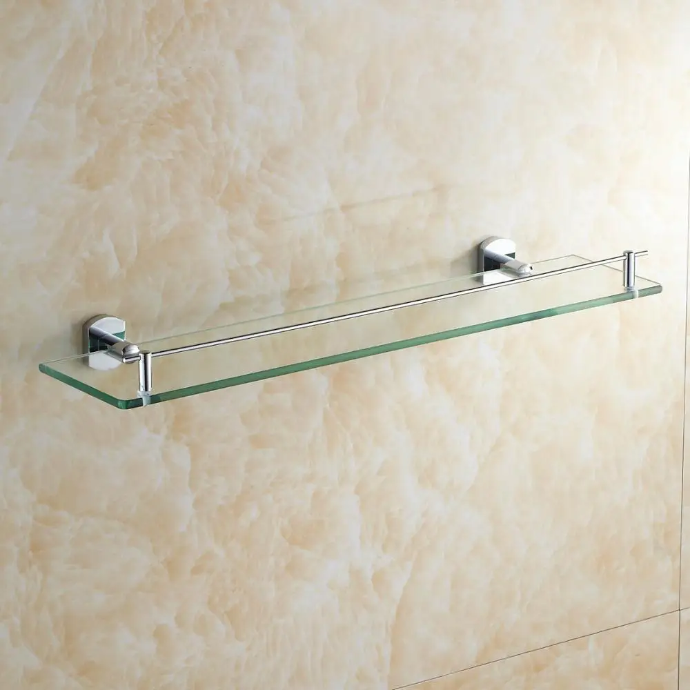 glass shelf Лейден хромированный латунный набор аксессуаров для ванной комнаты настенный держатель для полотенец держатель для туалетной бумаги крючок-вешалка для одежды - Цвет: glass shelf