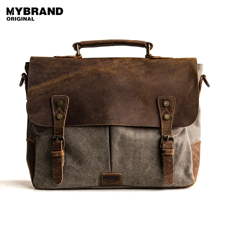Mybrandoriginal сумка мужская парусиновая сумки старинные ранцы кожаные большой