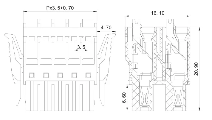 KF2EDGKNHG 3,81 2P~ 12P PCB плагин клеммные блоки 15EDGKNHG 3,81 мм 4PIN~ 24PIN Феникс контакт DEGSON KEFA YANNIU