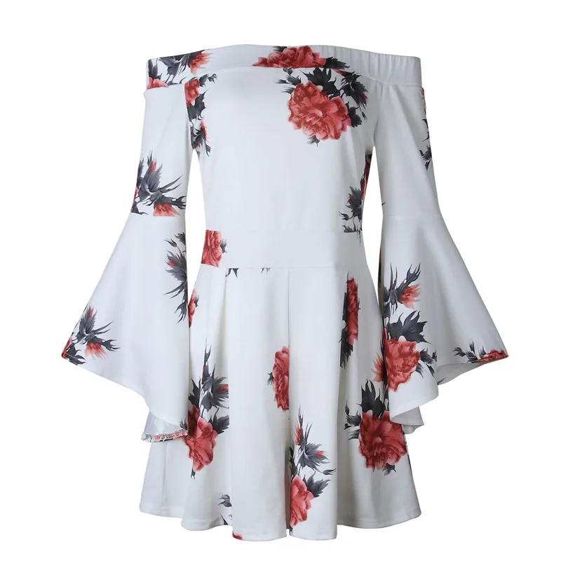 Boho 2018 Новый сезон: весна–лето Для женщин Праздник с открытыми плечами цветочный