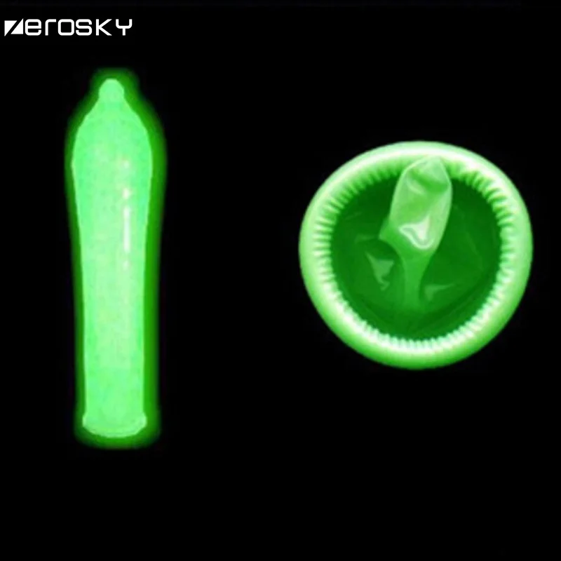 Zerosky флуоресценции презервативы специальные мягкий светящийся в темноте 3