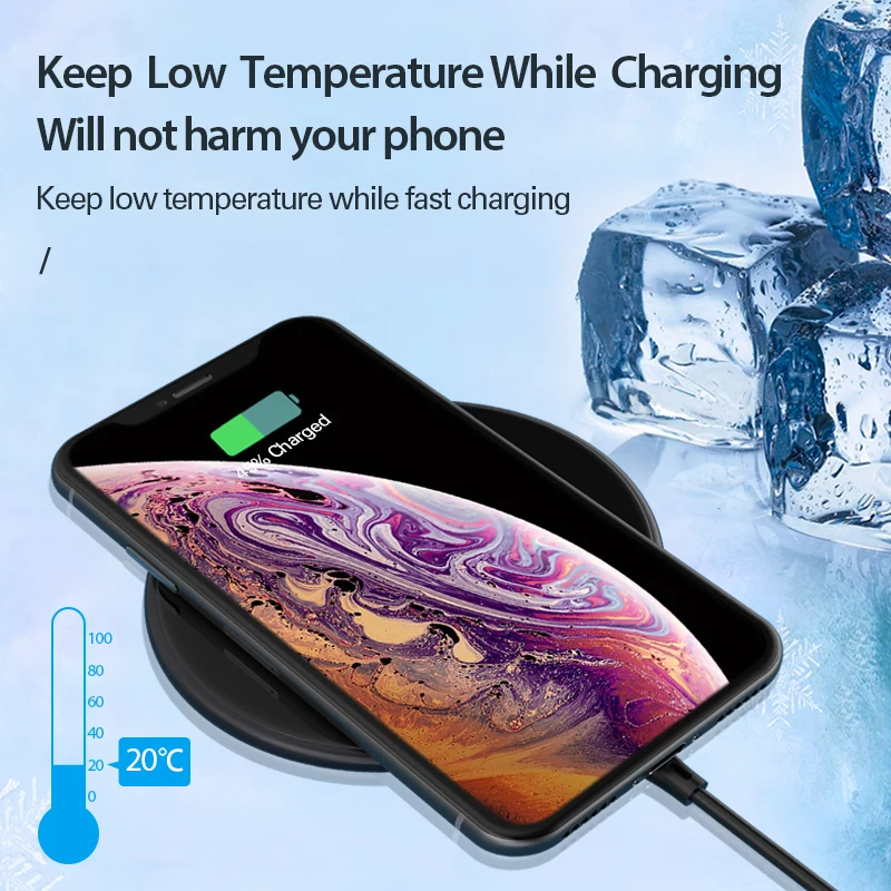 Coolreall 15 Вт Qi Беспроводное зарядное устройство для samsung S9 S10 iPhone X XS MAX XR 8 Plus для Xiaomi 9 huawei P30 pro 10 Вт Беспроводная зарядка