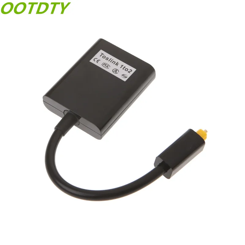 OOTDTY Цифровой оптический аудио кабель сплиттер адаптер 2 Way SPDIF Toslink от 1 В до выхода