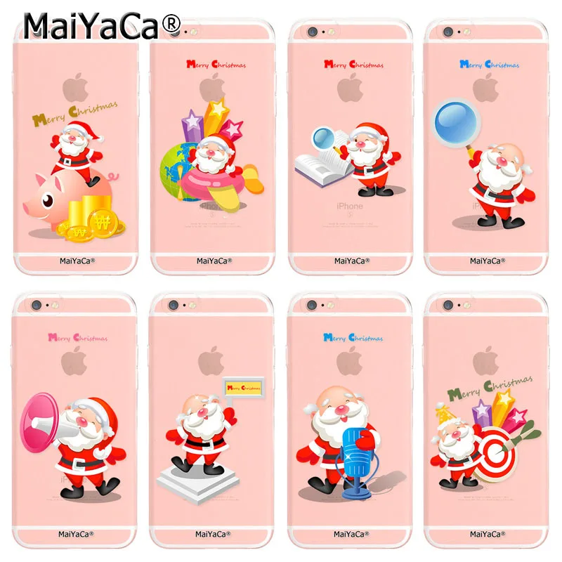 Прозрачный чехол MaiYaCa из ТПУ для сотового телефона с надписью &quotMerry Christmas&quot iPhone x