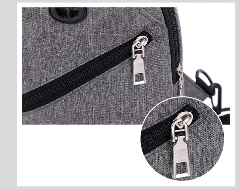 Crossbody Bags for Men Messenger Bags Pack Casual Chest Bags Waterproof Nylon Single Shoulder Strap USB Charging Chest Bags 0112