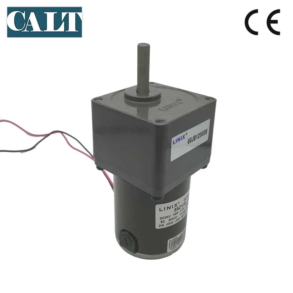 Высокое Качество Linix DC 24V 15W мотор редуктор 55ZY24 15 01 8 мм вал 2200 об/мин постоянного