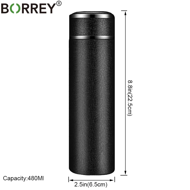 BORREY Термос Кофе Бутылка Нержавеющая сталь Вакуумные термосы Фляга Изолированная чай с фильтром на.