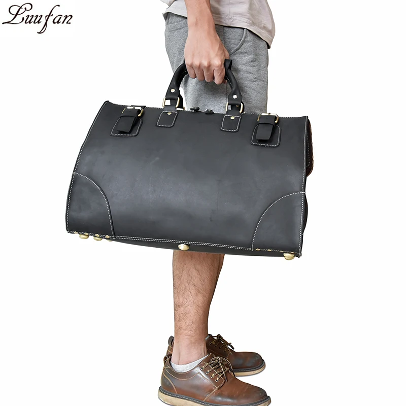 Men's Crazy Horse Leather Travel Bag 18