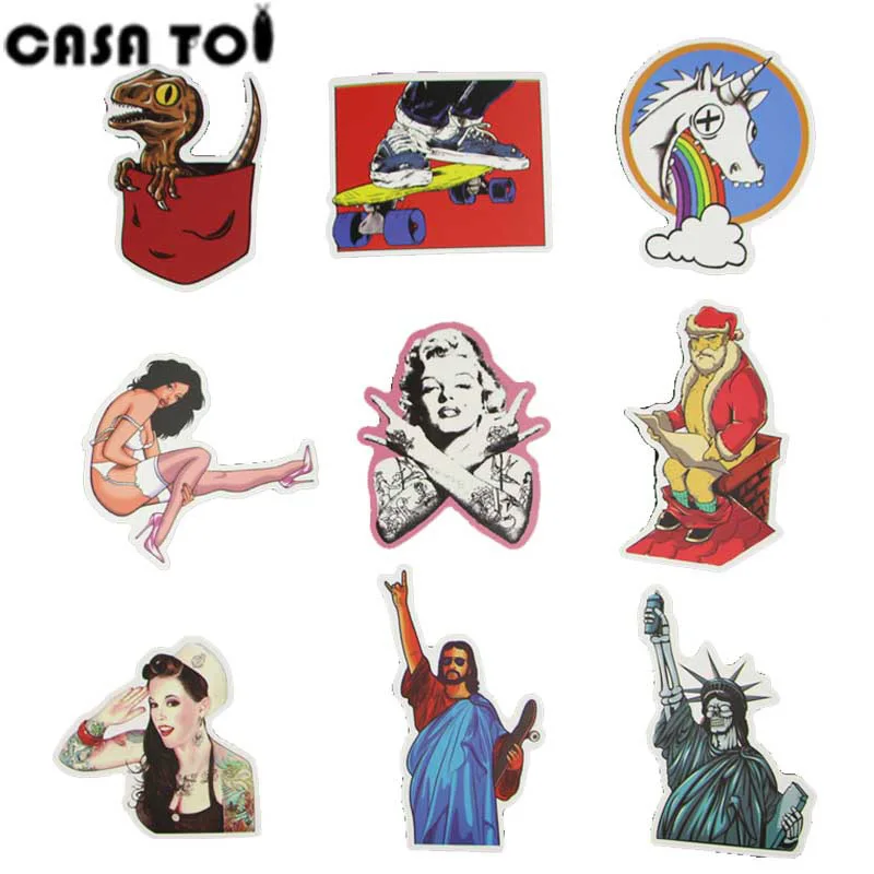 50 Pcs PVC Waterproof Wall Sticker on Laptop Car Luggage Skateboard Motorcycle Refrigerator Stationery Stickers | Игрушки и хобби