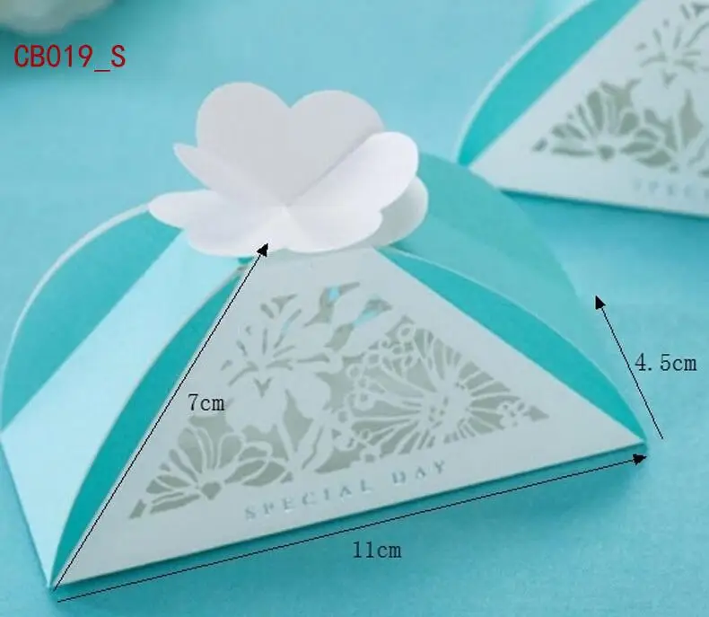 Синий цвет выдалбливать свадьбы коробка конфет пользу держатель 50 шт./лот|lot lot|lot