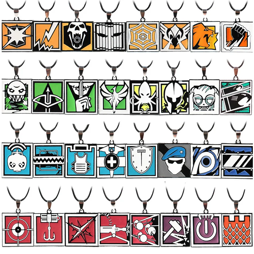 41 Тип FPS игра Радуга шесть осада ожерелье цинковый сплав кулон для мужчин и женщин