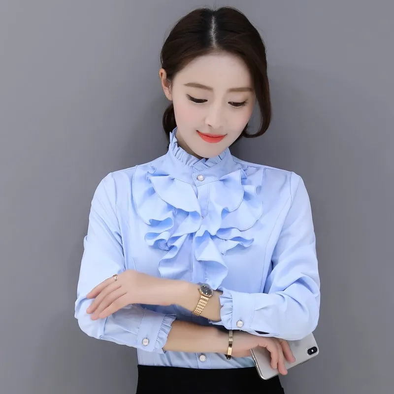 

Plus Size 5XL Vintage Women's Lolita Shirt Gothic Chiffon Ruffle Blouse Long Sleeve Blusas Work Wear Office Blusas Femininas