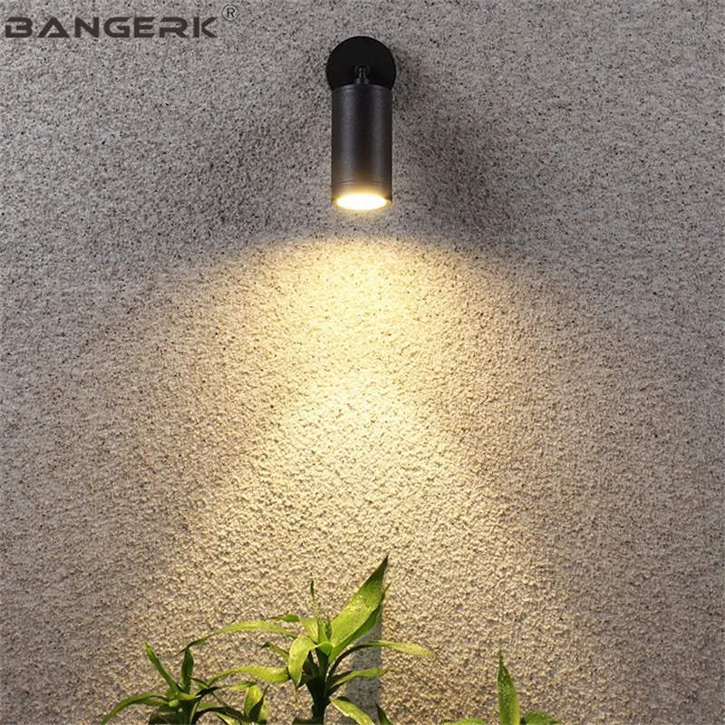 Modern Outdoor Wall Lamp Spotlight Waterproof LED Porch Lights Adjustable Angle Sconce Light Garden Balcony Lighting | Освещение