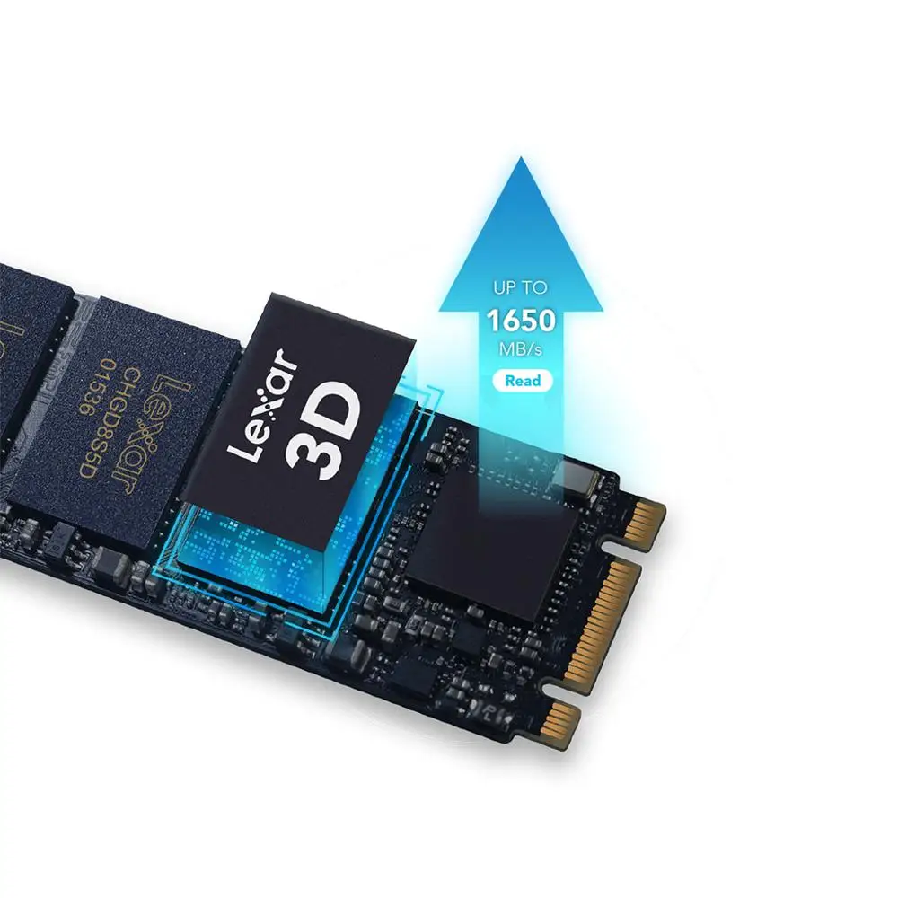 Lexar LNM500 3DNAND SSD 128 ГБ 2560 512 M.2 2280 NVMe PCIe Gen3x2 Внутренний твердотельный жесткий диск для