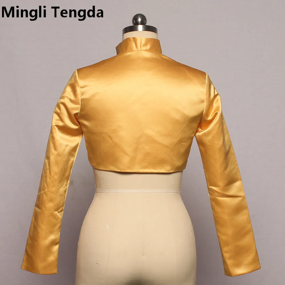 Свадебная атласная куртка Mingli Tengda на заказ свадебная модная накидка с воротником