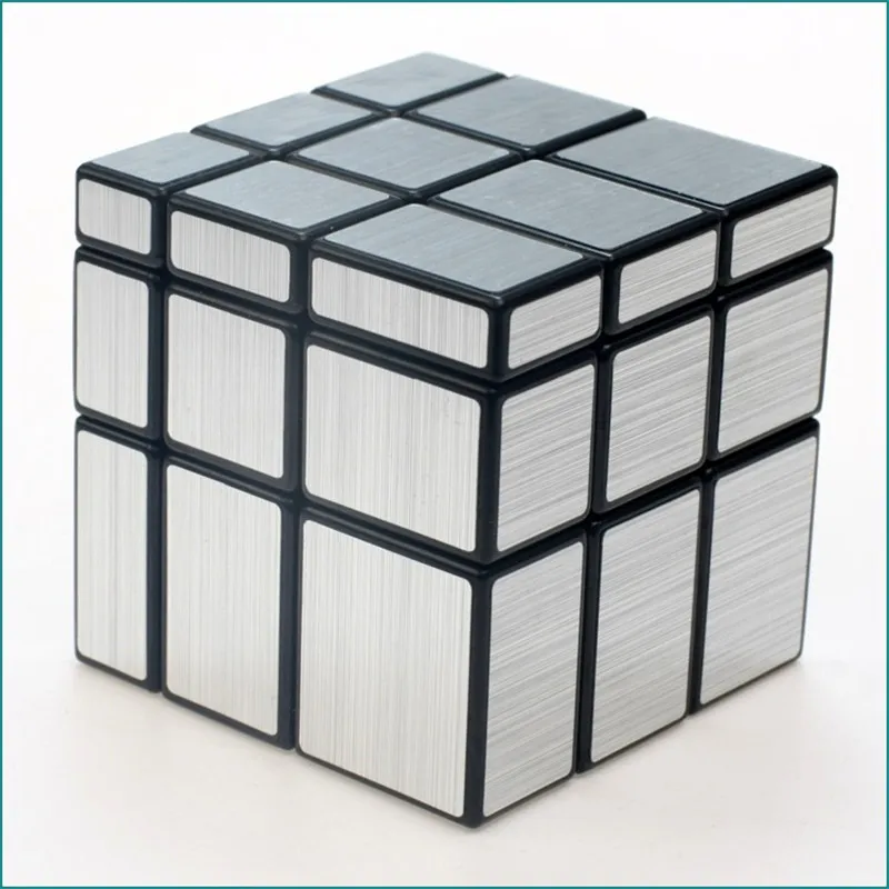 Black Silver 3x3x3 проволочное зеркало для рисования неправильный магический куб, профессиональная с глянцевым покрытием головоломка на скорость магический куб для обучения мозгу, детские игрушки - Цвет: Black Silver