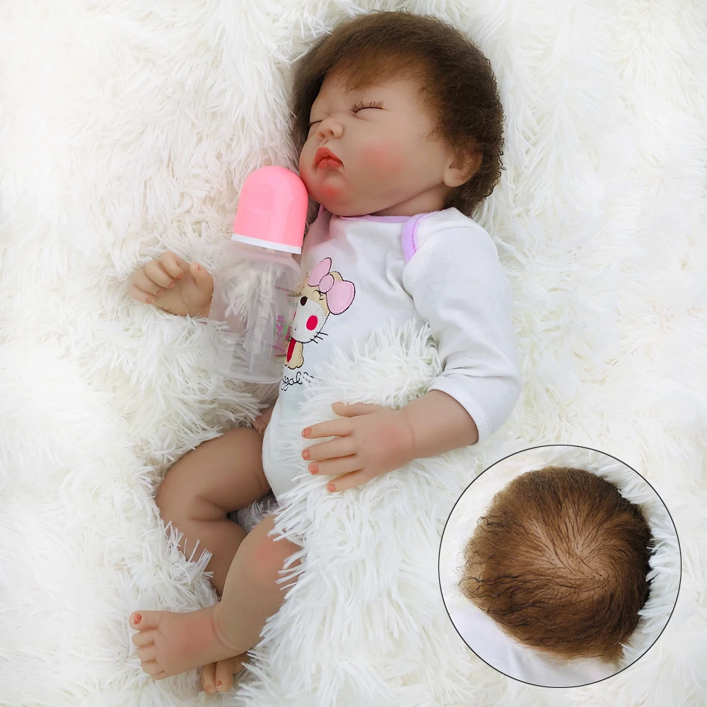 OtardDolls 21 дюймов силиконовые Reborn Детские куклы спящие девочки детские живые мягкие игрушки для букетов куклы Bebe Reborn игрушки