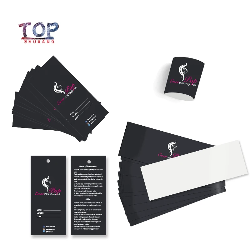 200 шт. Пользовательский логотип для наращивания волос бумажные наклейки упаковки