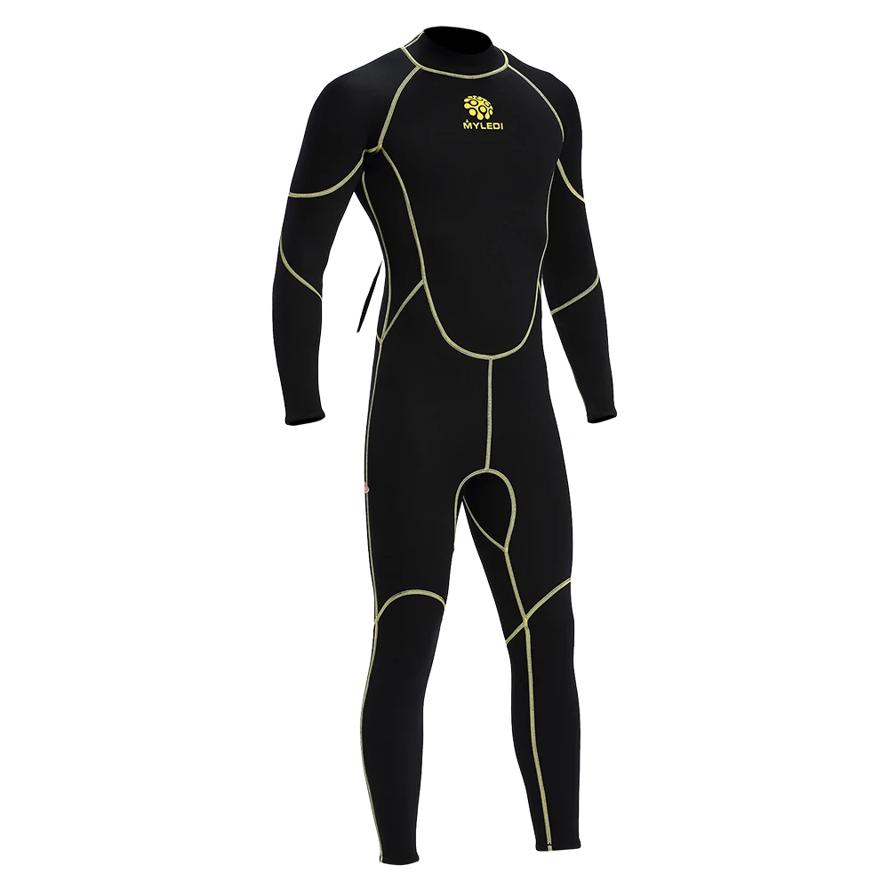 Мужской гидрокостюм с молнией на спине 3 мм для плавания Сноркелинга сноркелинга