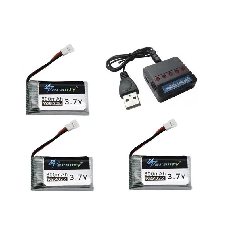 Цвет: желтый 3,7 V 800mAh 25c Lipo аккумулятор и USB зарядное устройство для Syma X5C X5SC X5SW TK M68 CX-30 K60 V931 RC Квадрокоптер Дрон запасные части 902540 - Цвет: Цвет: желтый