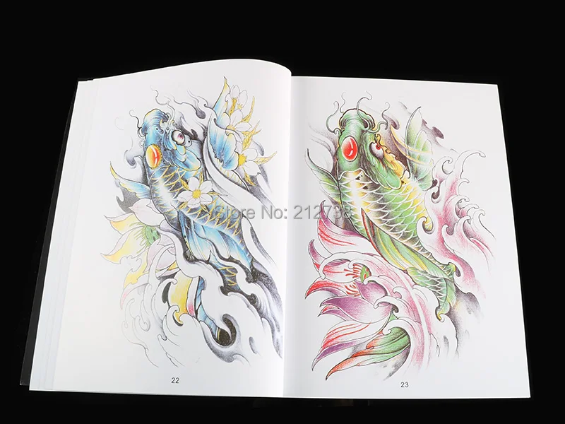 А4 традиционная тату флэш-книга KOI Dragon Skull Hannya Gril Elephant Bano тату-книги 80 страниц