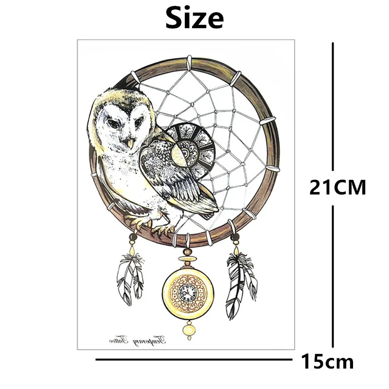 SHNAPIGN китайская Сова временная татуировка боди-арт вспышка Татуировка наклейка s