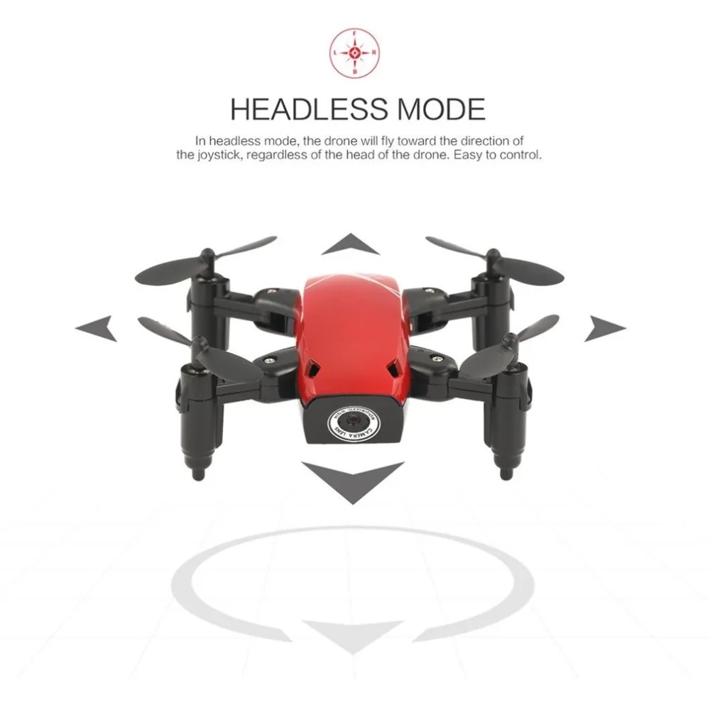 S9W складной RC Мини Дрон Карманный Дрон микро Дрон вертолет с wifi FPV 0.3MP камера 360 градусов