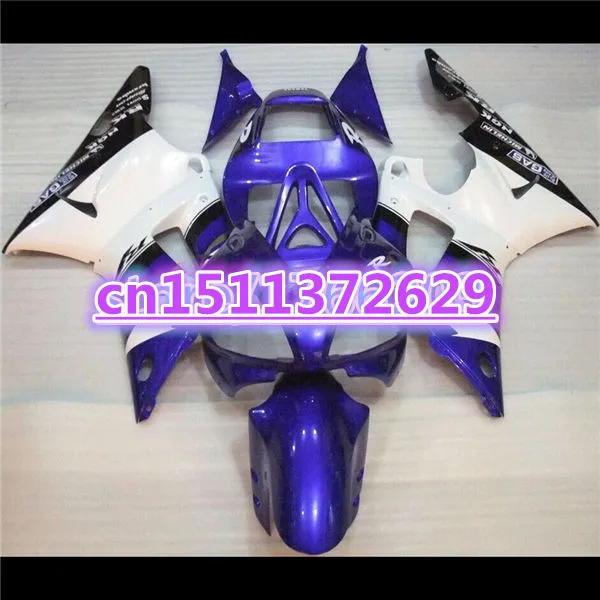 

100% новый комплект обтекателей из АБС-пластика для YZFR1 98-99 YZF1000 1998 1999 R1 Белый Синий Черный YZF R1 98 99 YZF1000 98 99