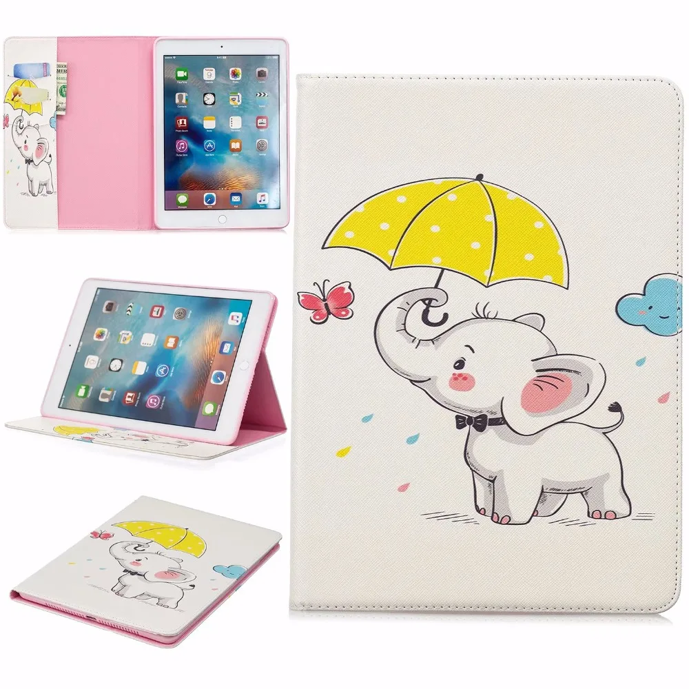 Чехол для планшета Apple iPad 9 7 2017 2018 защитный чехол с мультяшным слоном и пандой