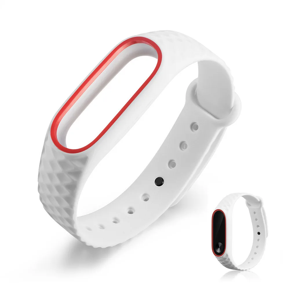Двухцветный силиконовый сменный ремешок для Xiaomi Mi Band 2 Смарт браслет