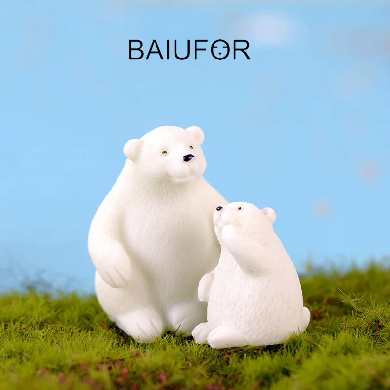 BAIUFOR животные Миньоны белый милый медвежонок мать брелок материал Террариум