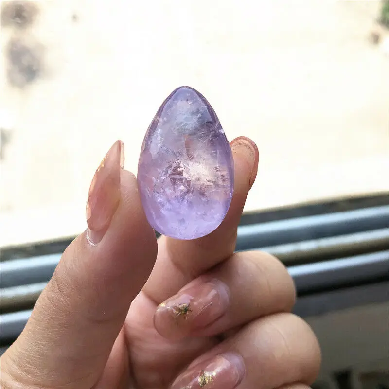 1 шт. натуральный аметист яйцо для упражнений подтяжка мышц хрустальный шар