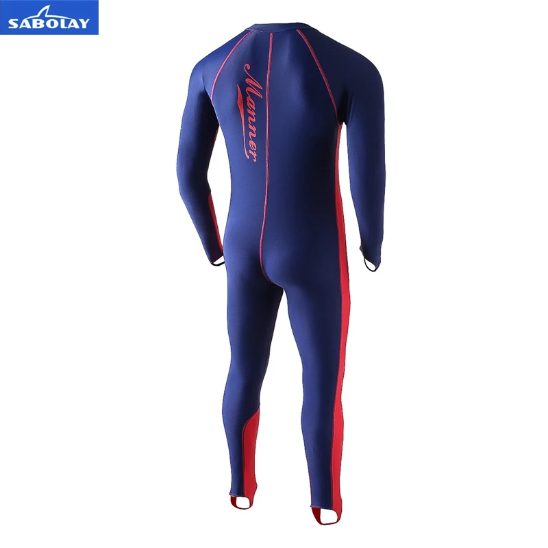

SABOLAY Men One piece Lycra Rash Guards surf Super elastic Shirt Swimsuit Swimming suit large size thin long sleeved diving suit