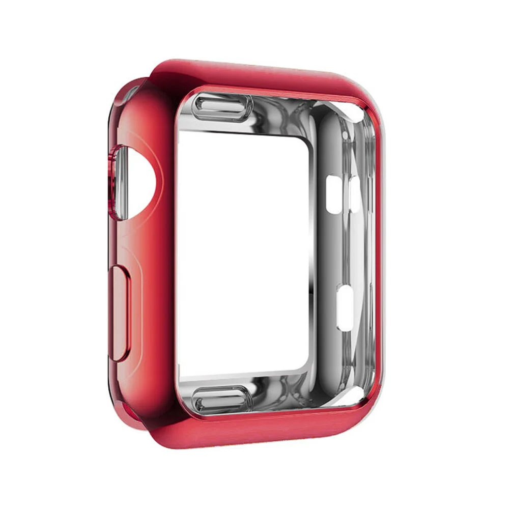 Red Series 3 2 1 Мода покрытие Цвет защитная рамка для наручных часов Apple Watch чехол серии 5 4 3 2 1 бампер легкий мягкий чехол из ТПУ с узором 40/44/38 мм/42 мм - Цвет ремешка: Red Series 3 2 1