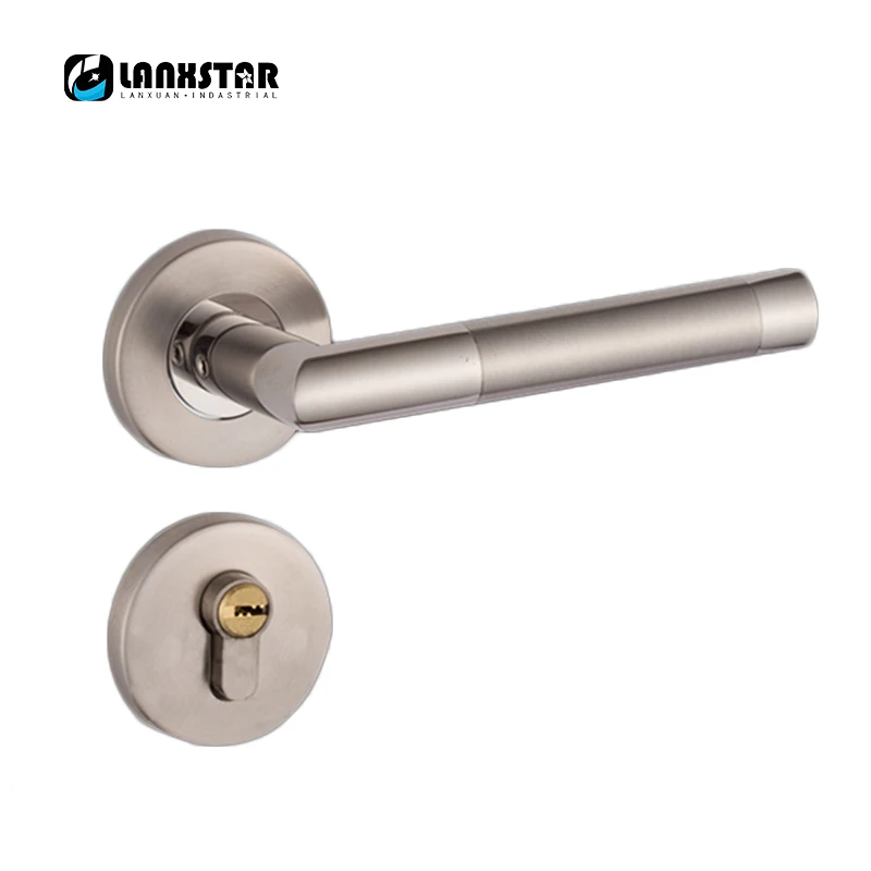 

European Style Indoor Bedroom Door Lock Simple Doors Handle Knob Wood-Door Stainless Locks
