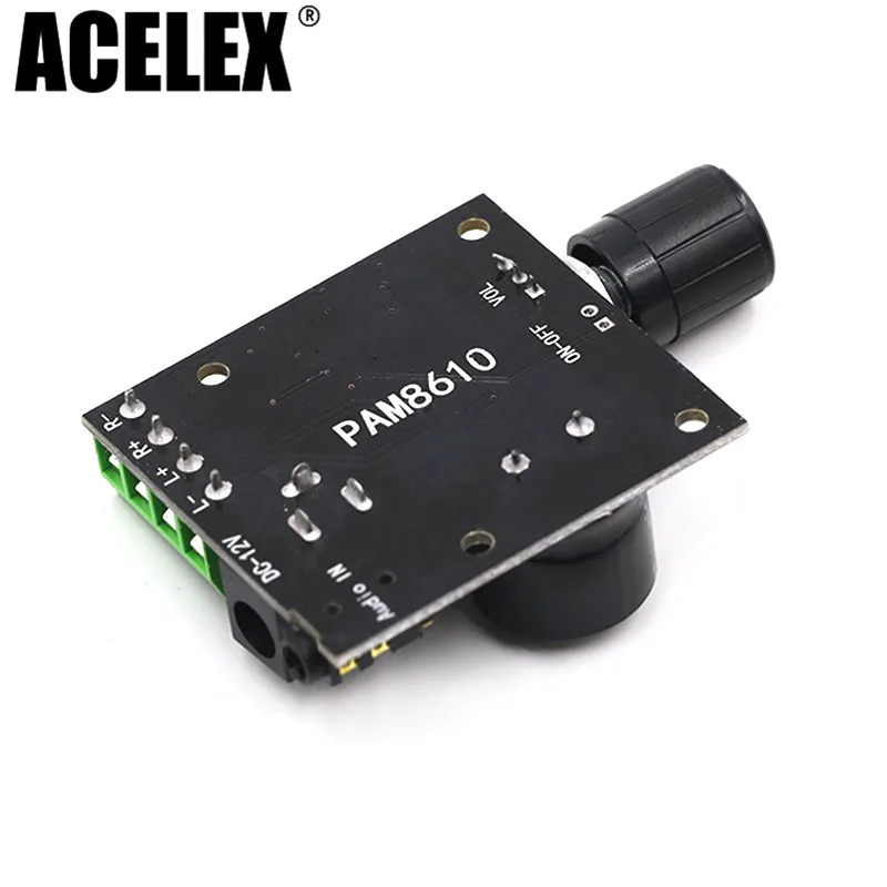 Super Slim 2x15 W PAM8610 класса D Цифровой двойной усилитель звука доска 12 V черный