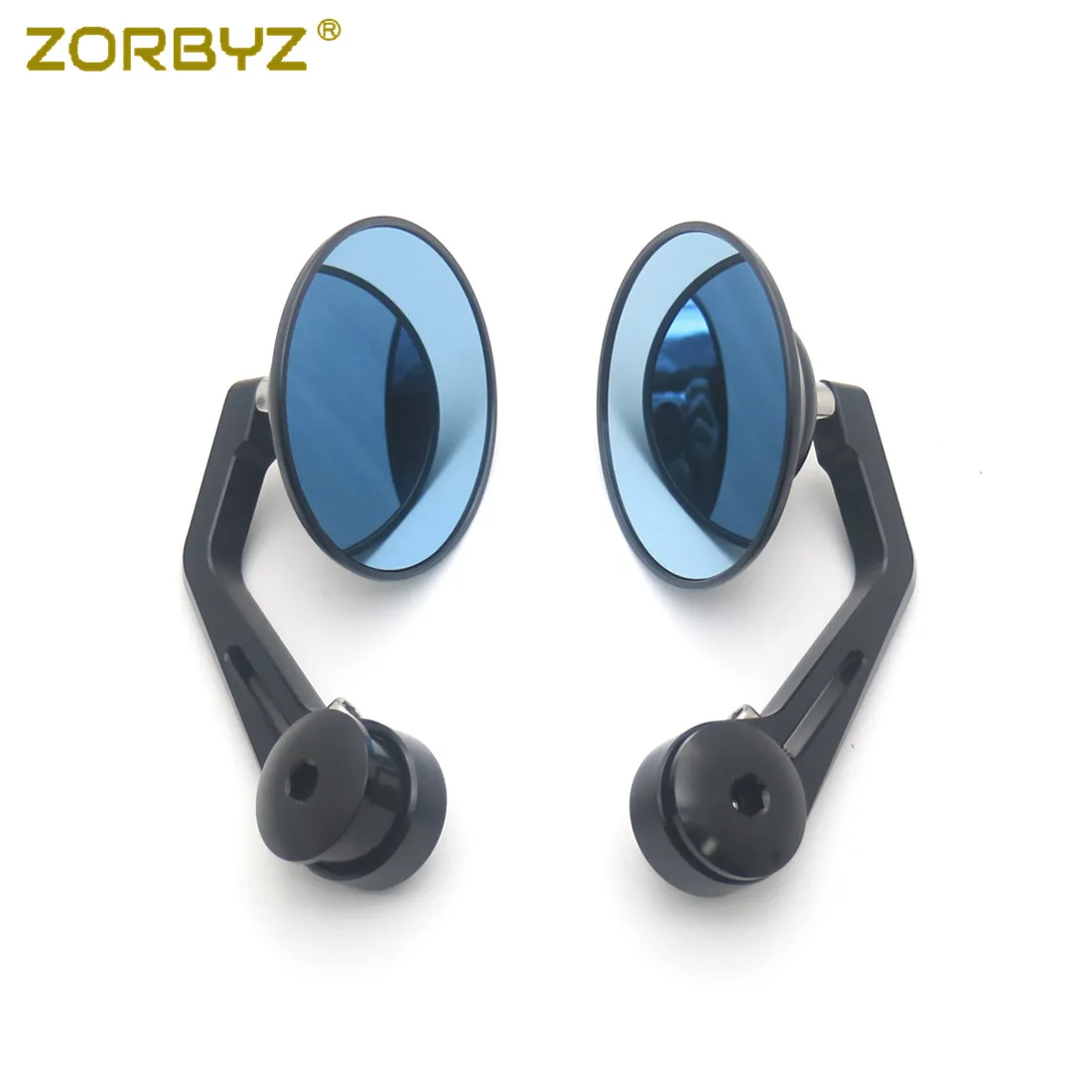 Зеркало заднего вида ZORBYZ Черное круглое с ЧПУ для мотоцикла 10 мм|Боковые зеркала